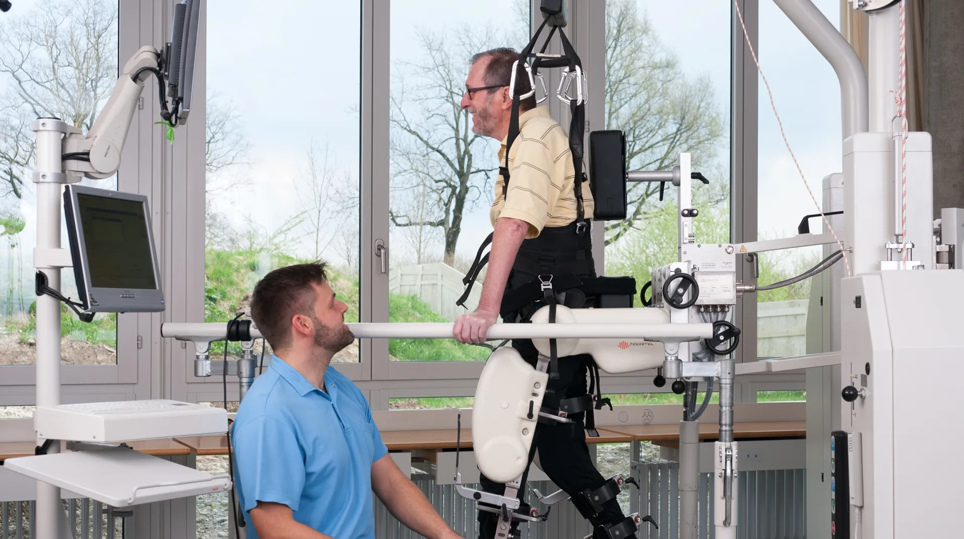 Lokomat pour personnes blessées médullaires au Centre suisse des paraplégiques
