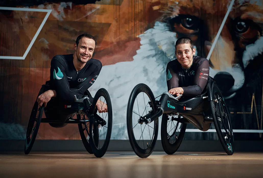 Orthotec Wheelchair-Racing OT FOXX Pilot Patricia Eachus and Marcel Hug