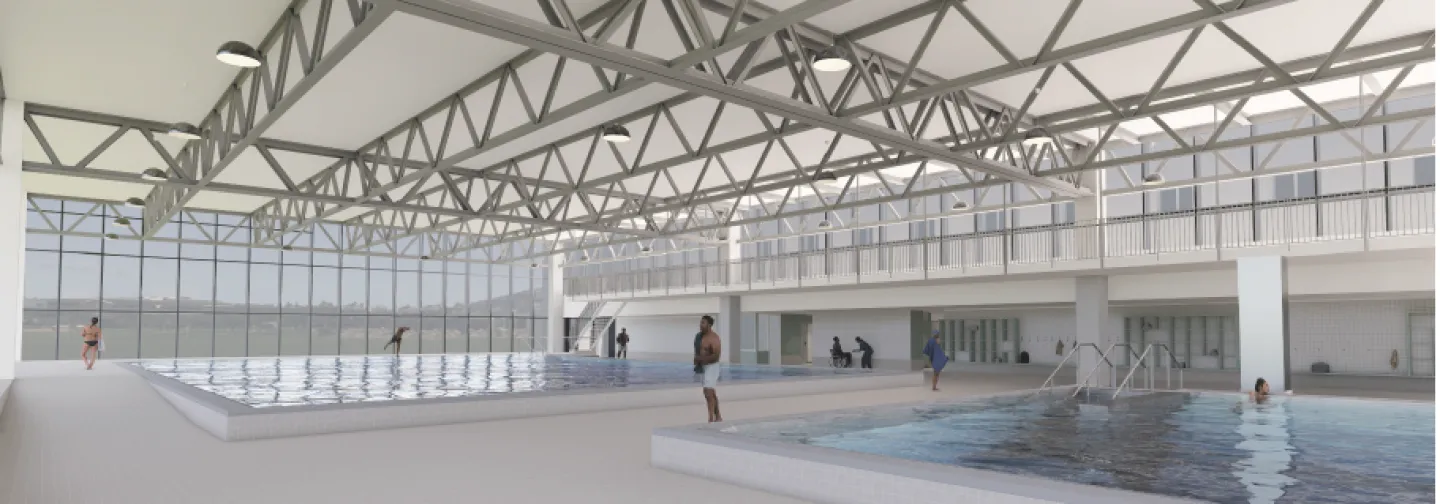 Die neue Schwimmhalle im Paraplegiker-Zentrum ist topmodern.