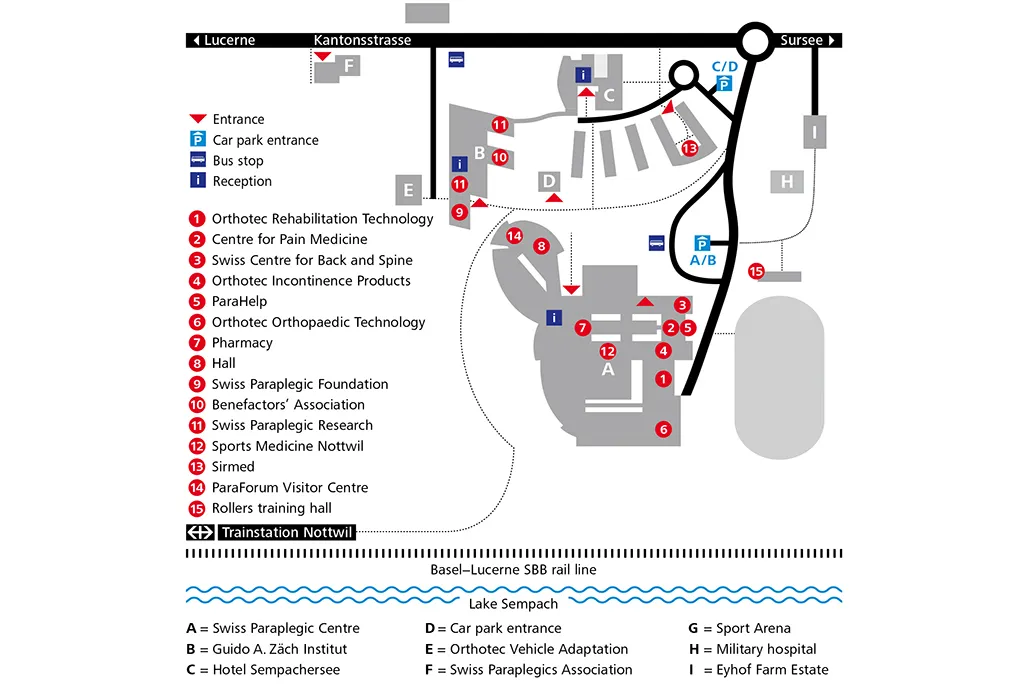 Location Map - Swiss Paraglegic Group