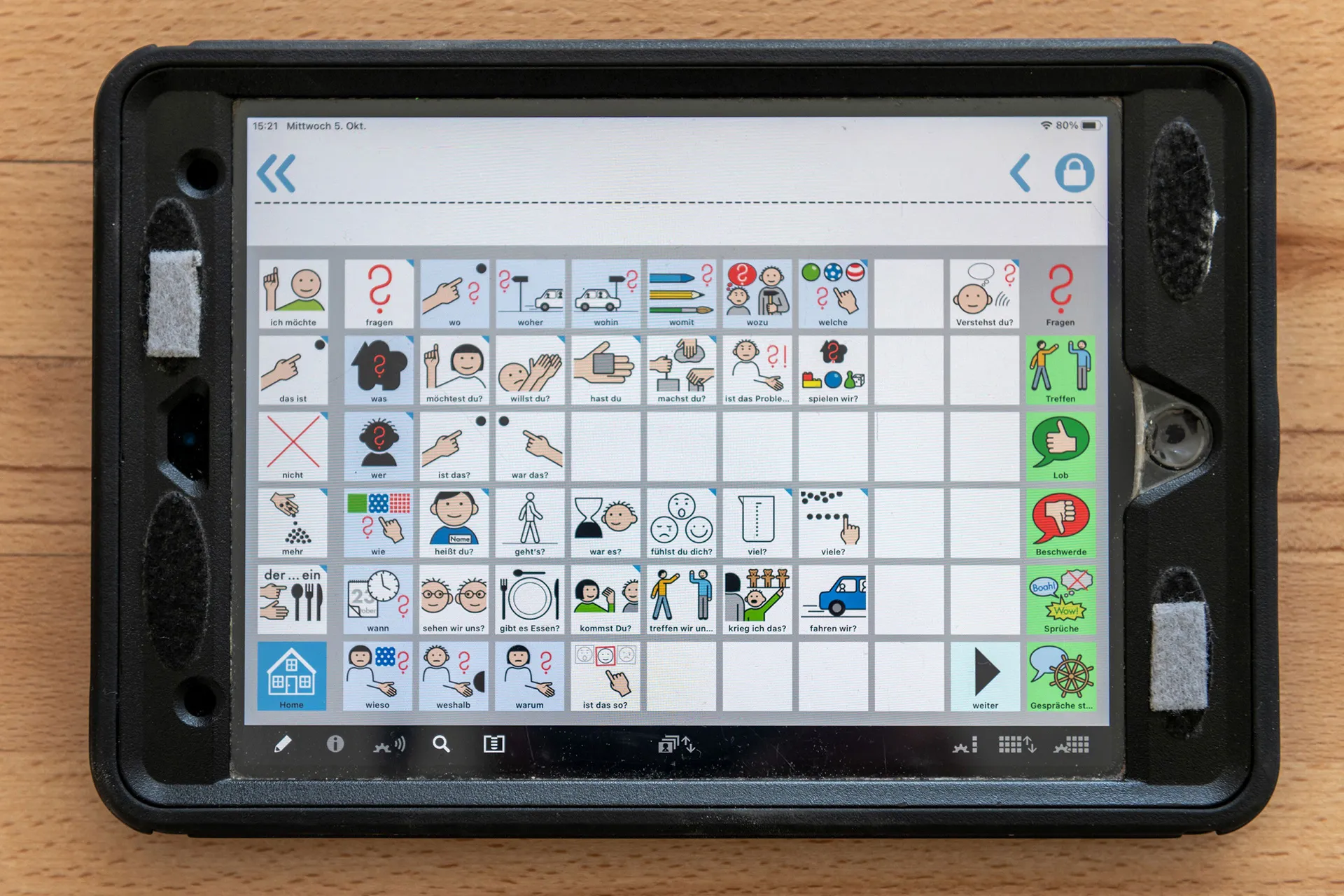 Das Tablet als Hilfsmittel für die  Kommunikation. 