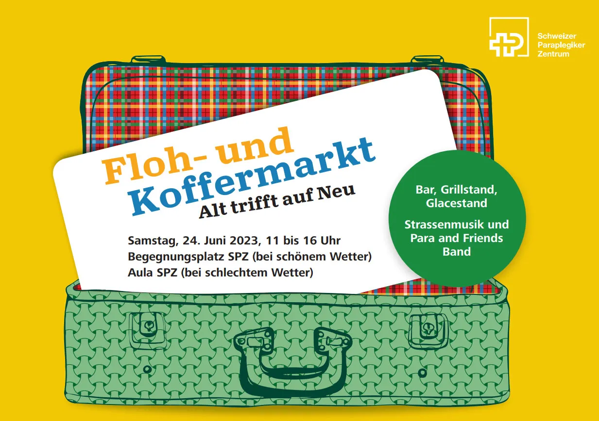 Floh- und Koffermarkt - Koffer mit Schrift