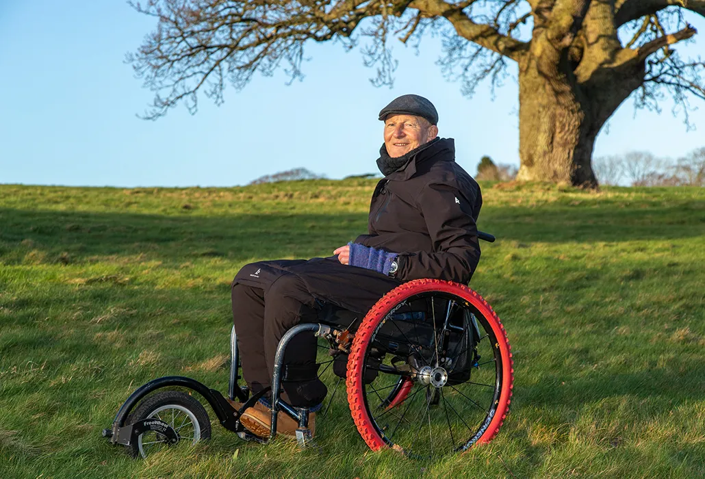 Raindek® Raider is also easy to use with single-wheel aids.