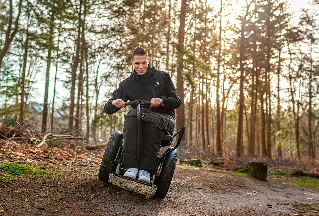 Raindek® Raider is ideal for a bike or adaptive device as the legs are separate.