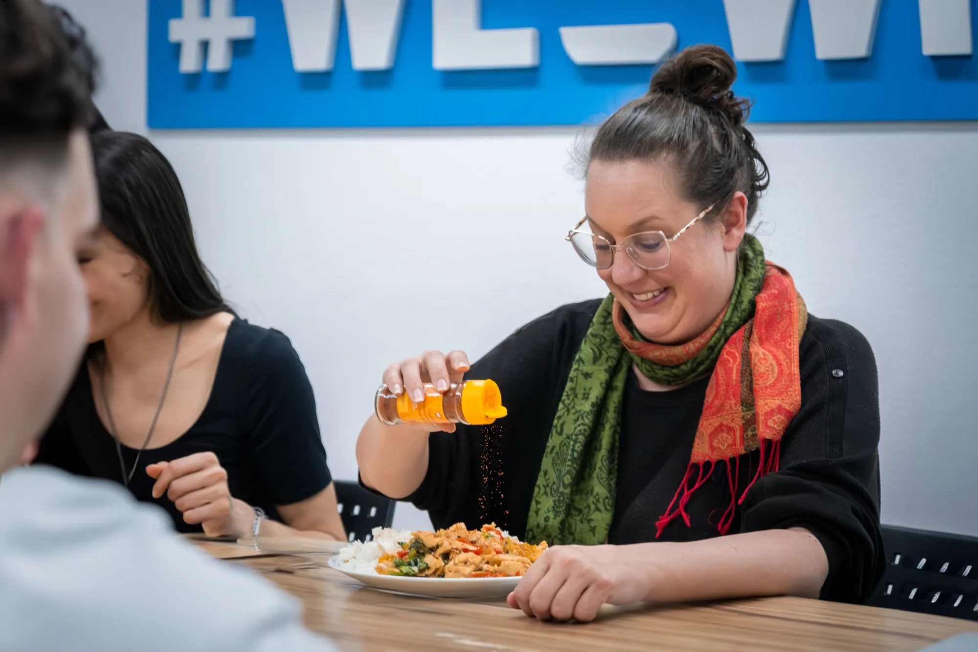 Nadine Ulrich beim Essen