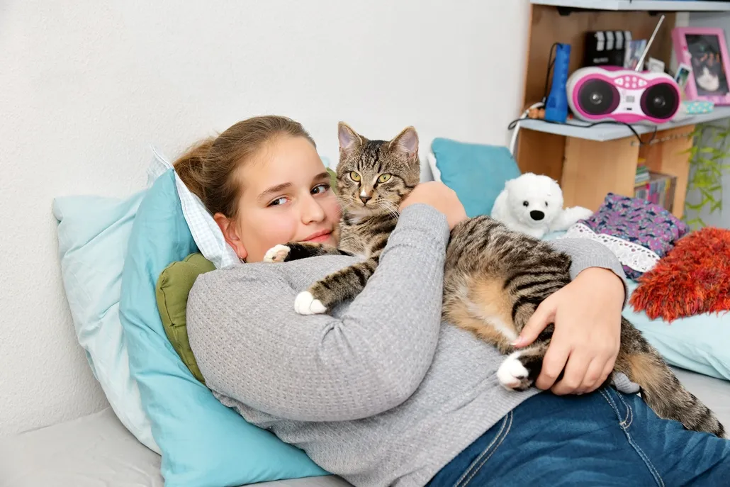 Zoe Frei mit ihrer Katze Onix