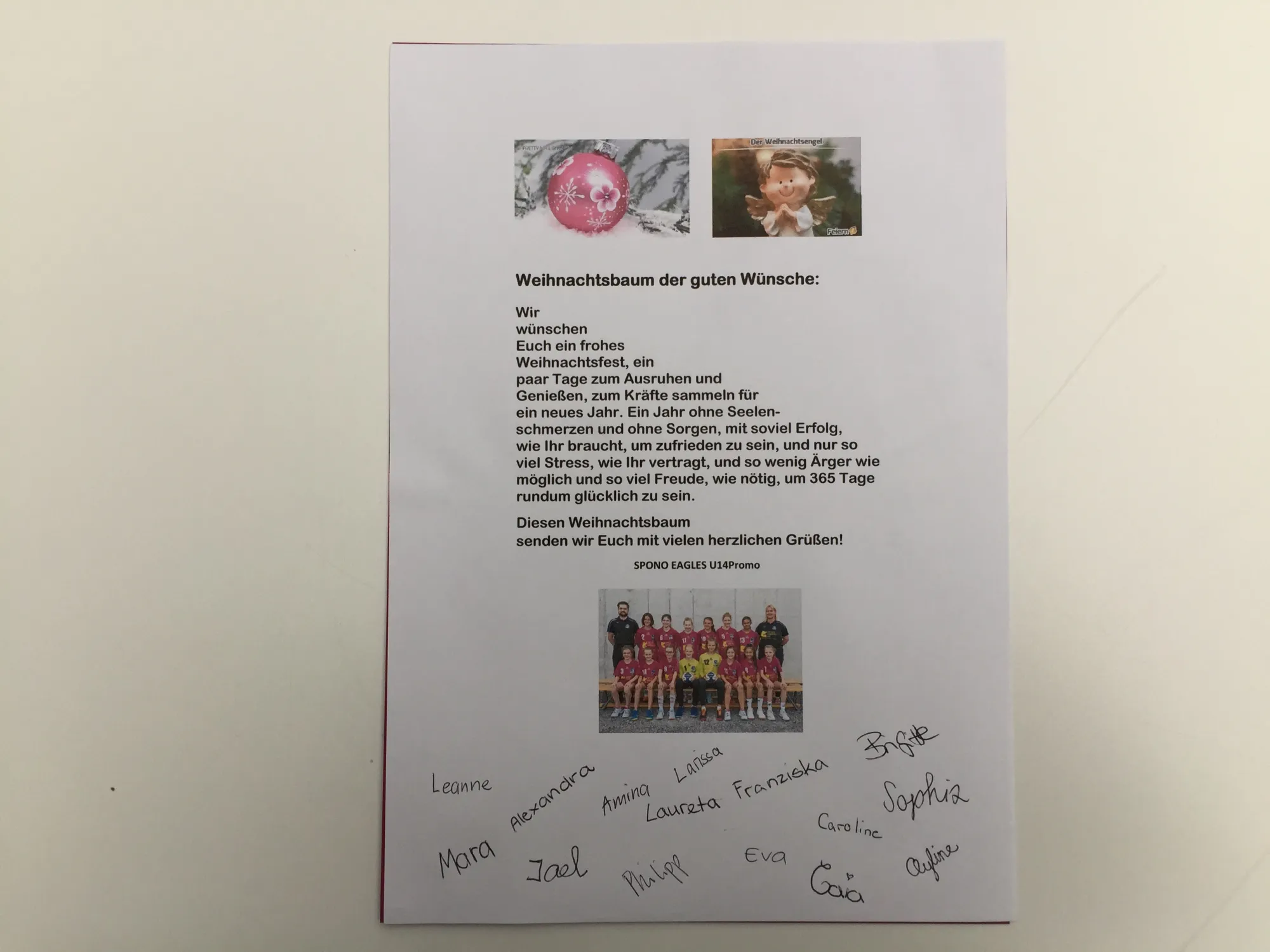 Auch viele Sportvereine haben Post geschickt